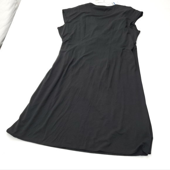 Tommy Bahama Tambour Side Gathered Stretch Black Dress Womens Size XL - Picture 3 of 11
